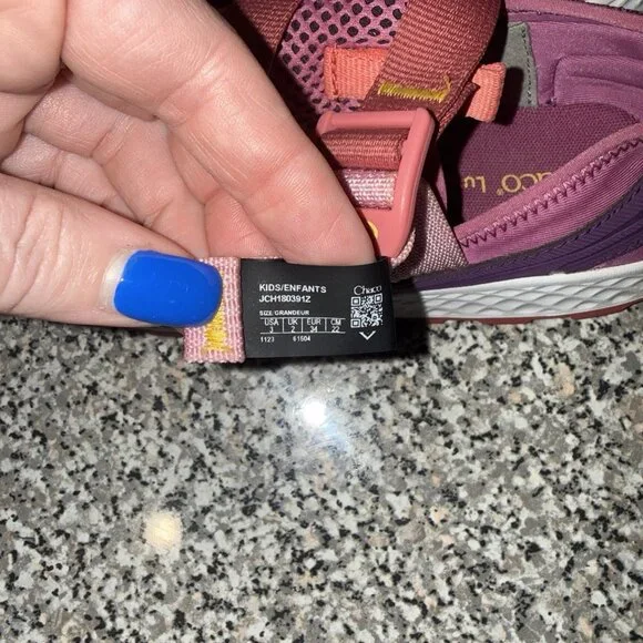 Chaco Drifter Sz 3 Girls Shoes Purple Rose JCH180391 - Picture 8 of 8